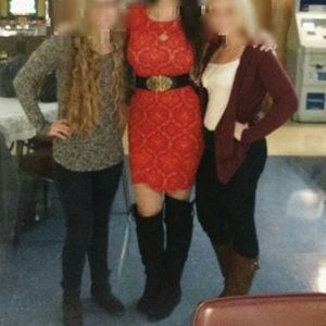 Red bodycon dress XS